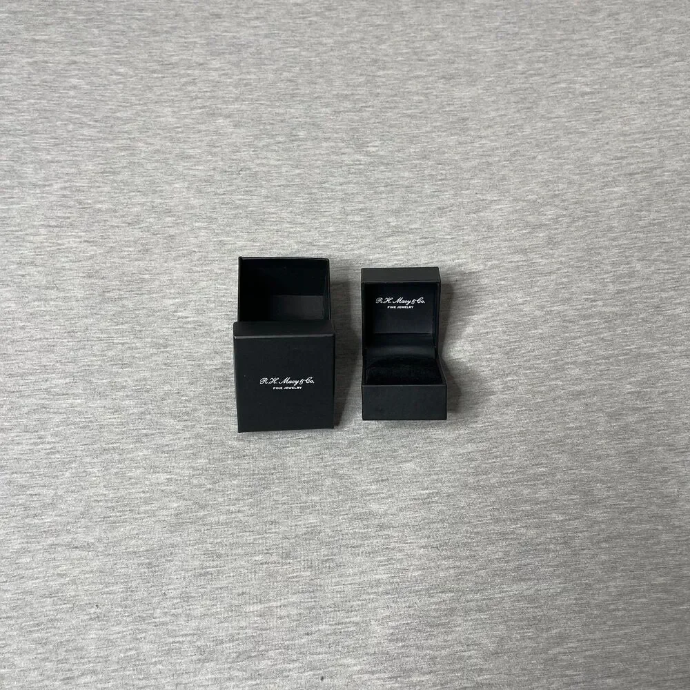 Macy’s 2” x 2.5” Black Jewelry Gift Box 2 PCS. Set
